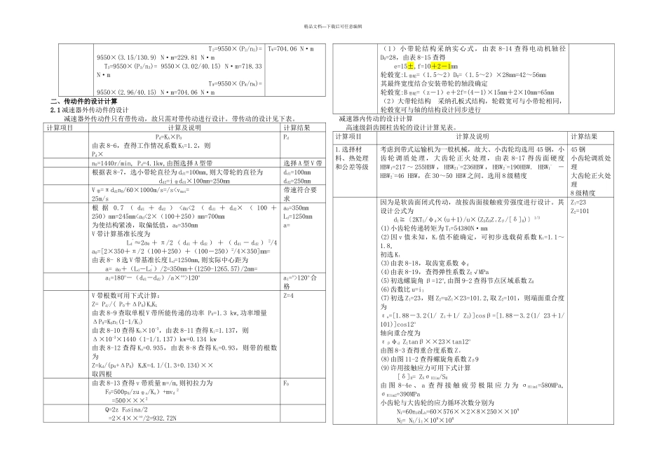 两级展开式圆柱齿轮减速器的设计说明书_第2页