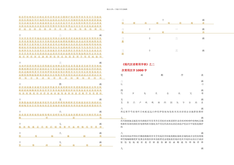 个常用汉字表_第2页