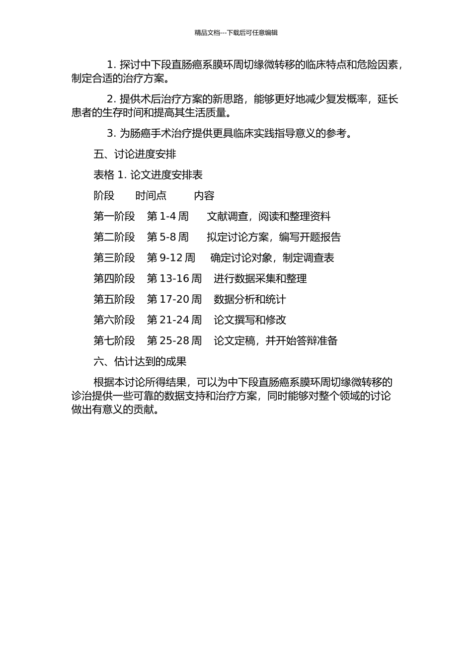 中下段直肠癌系膜环周切缘微转移的临床研究的开题报告_第2页