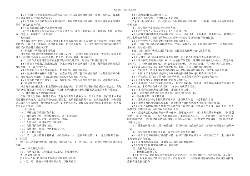 中医医院医疗质控手册_第2页