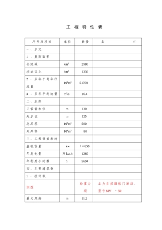 湖北省某某水电站可行性研究报告