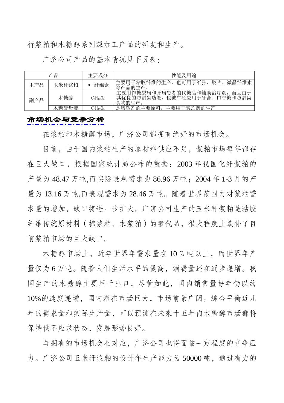 化纤浆粕股份有限公司创业计划书_第3页