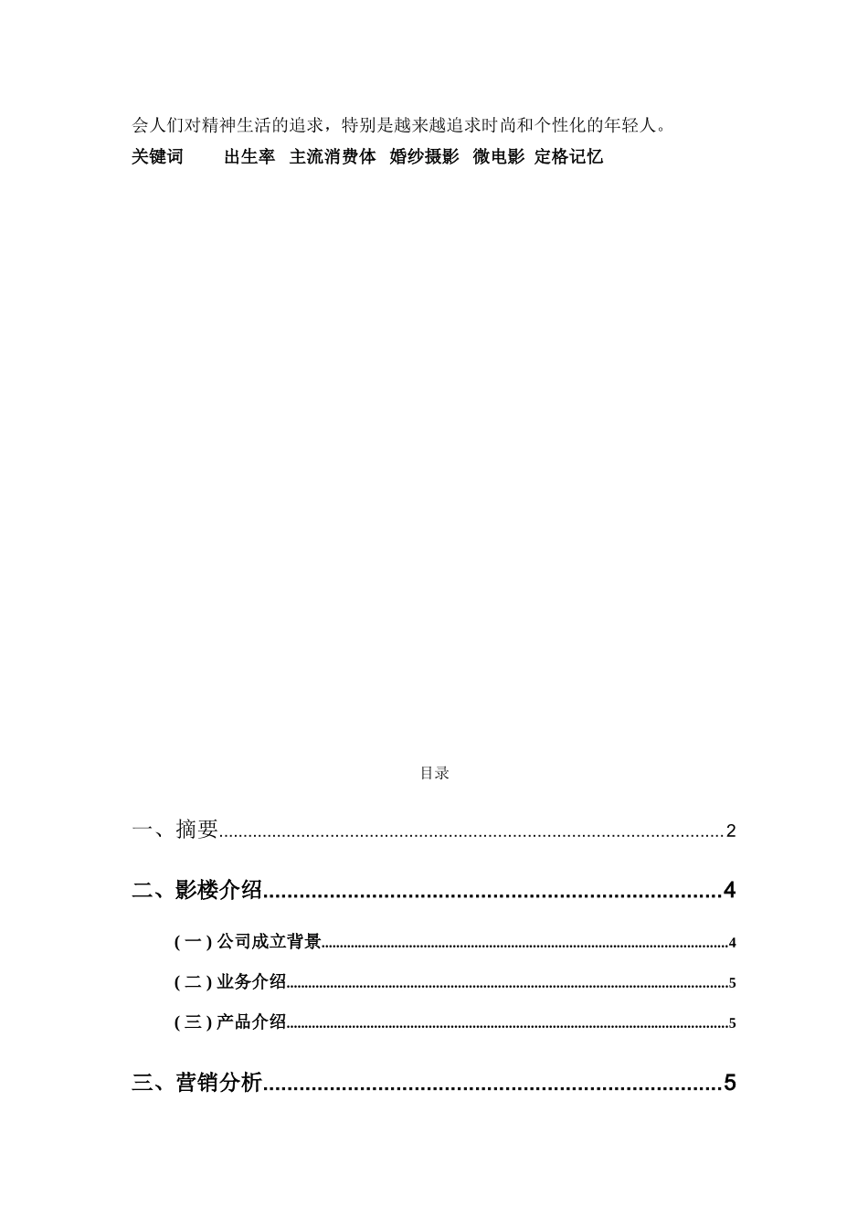 婚纱影楼创业企划书_第2页