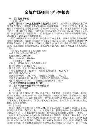 金辉广场项目可行性报告