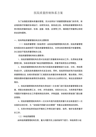 医院三级质控方案版