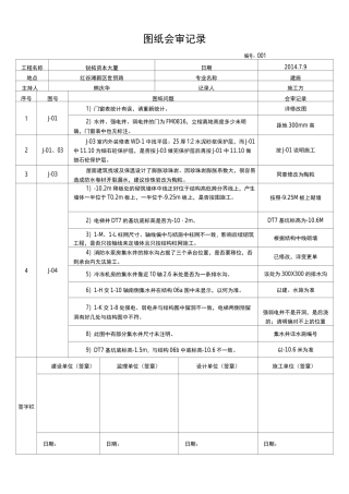 图纸会审记录(整理后)