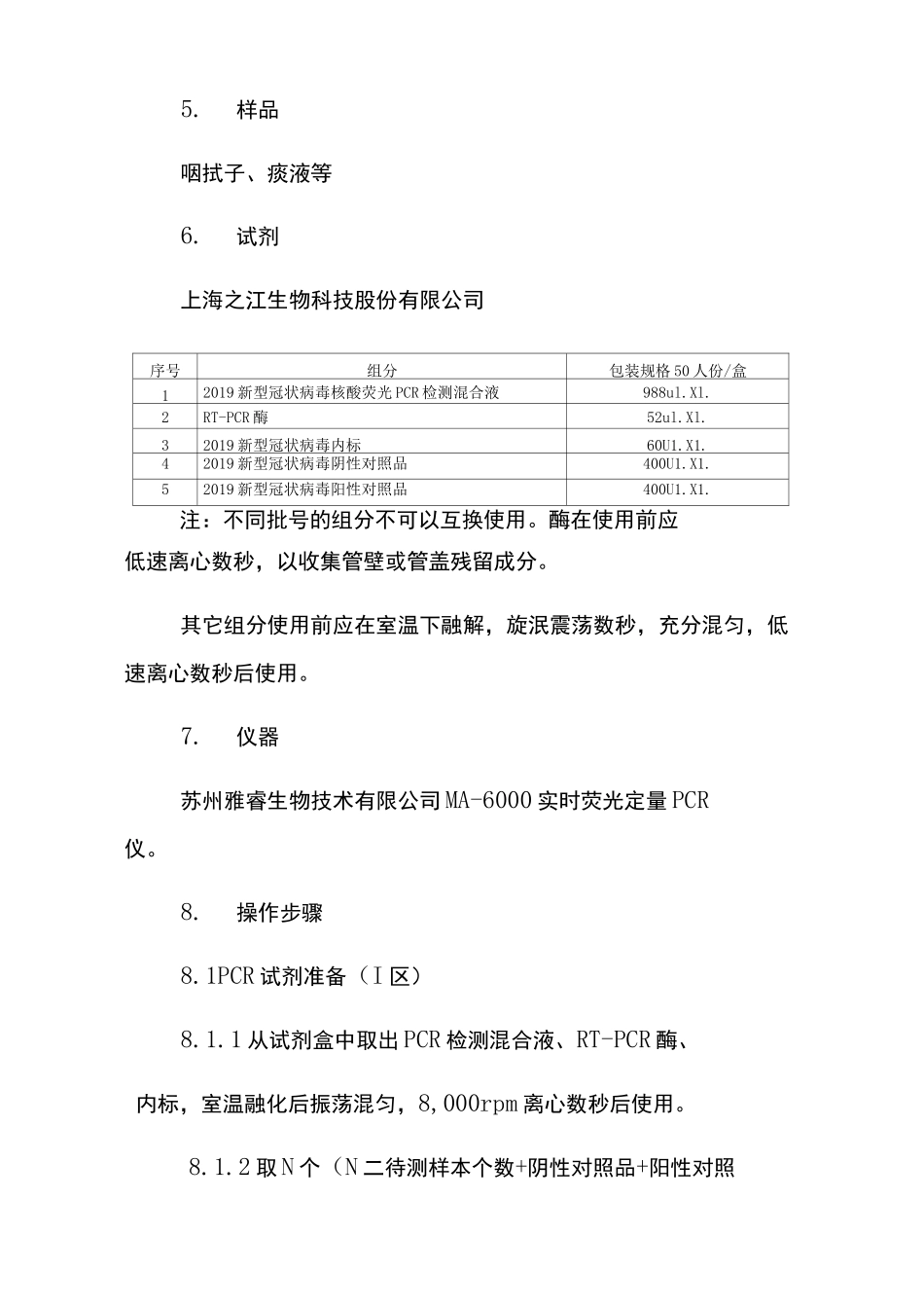 新冠核酸检测扩增检测操作规程(之江)_第2页
