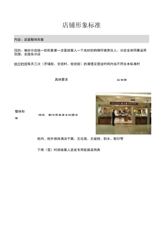 店铺形象手册 店铺形象标准之店面整体形象