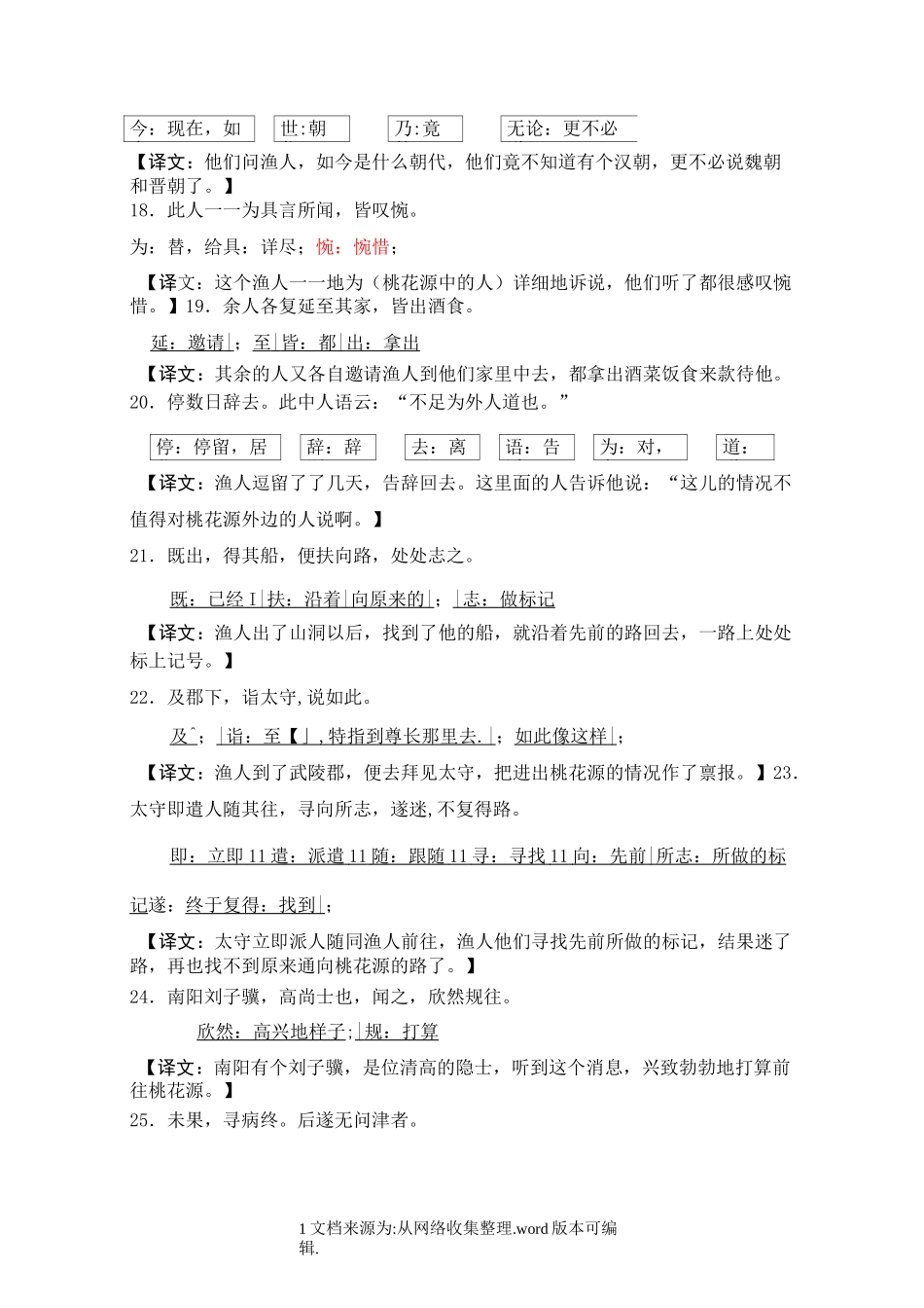 《桃花源记》知识点梳理_第3页