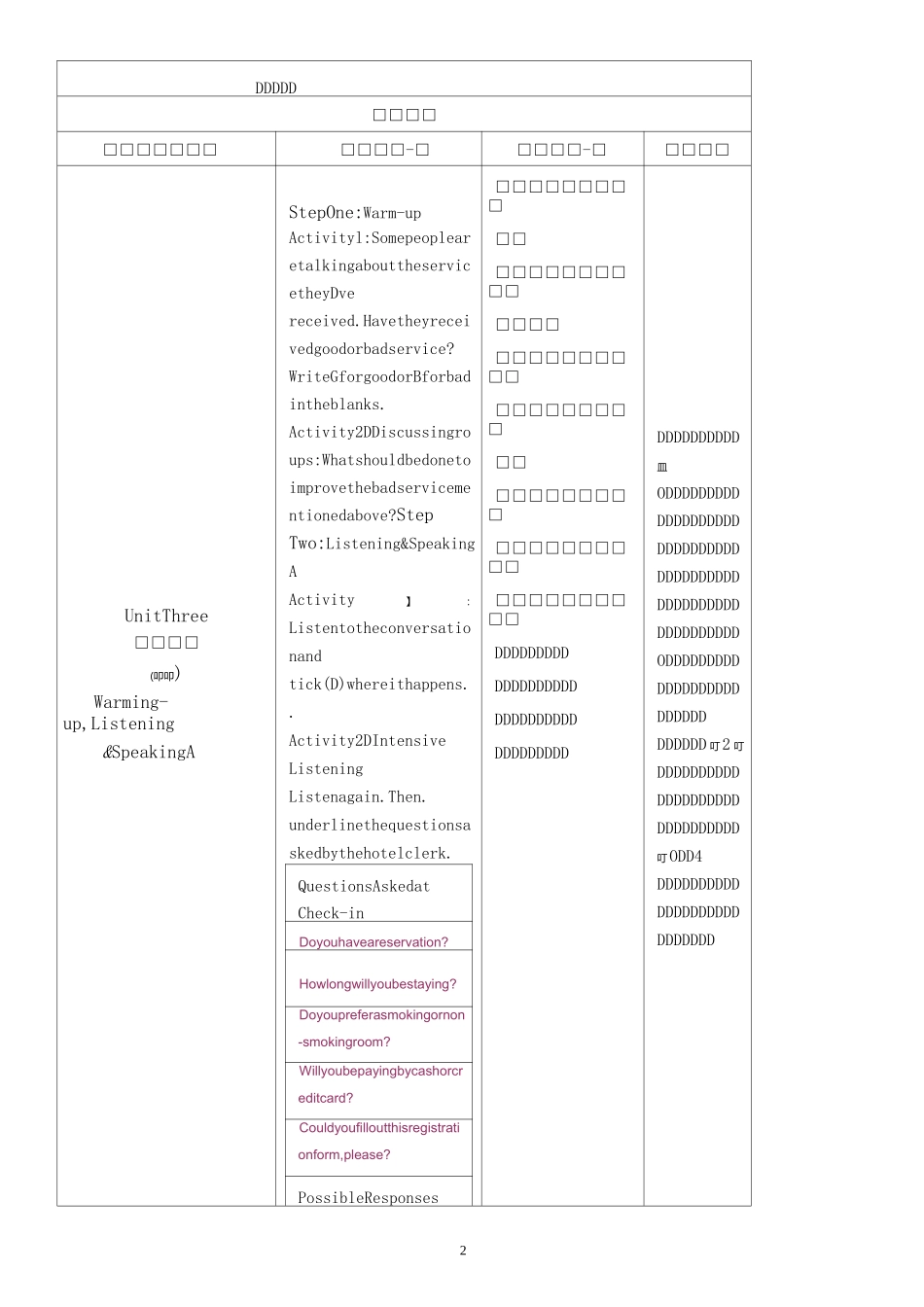 凤凰职教第三册Unit3电子教案_第2页