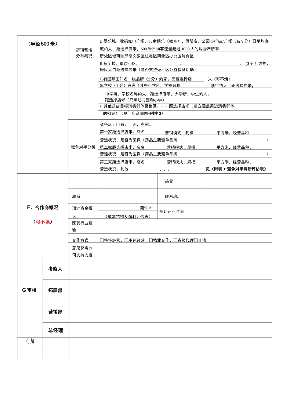 连锁药房商圈评估表_第2页