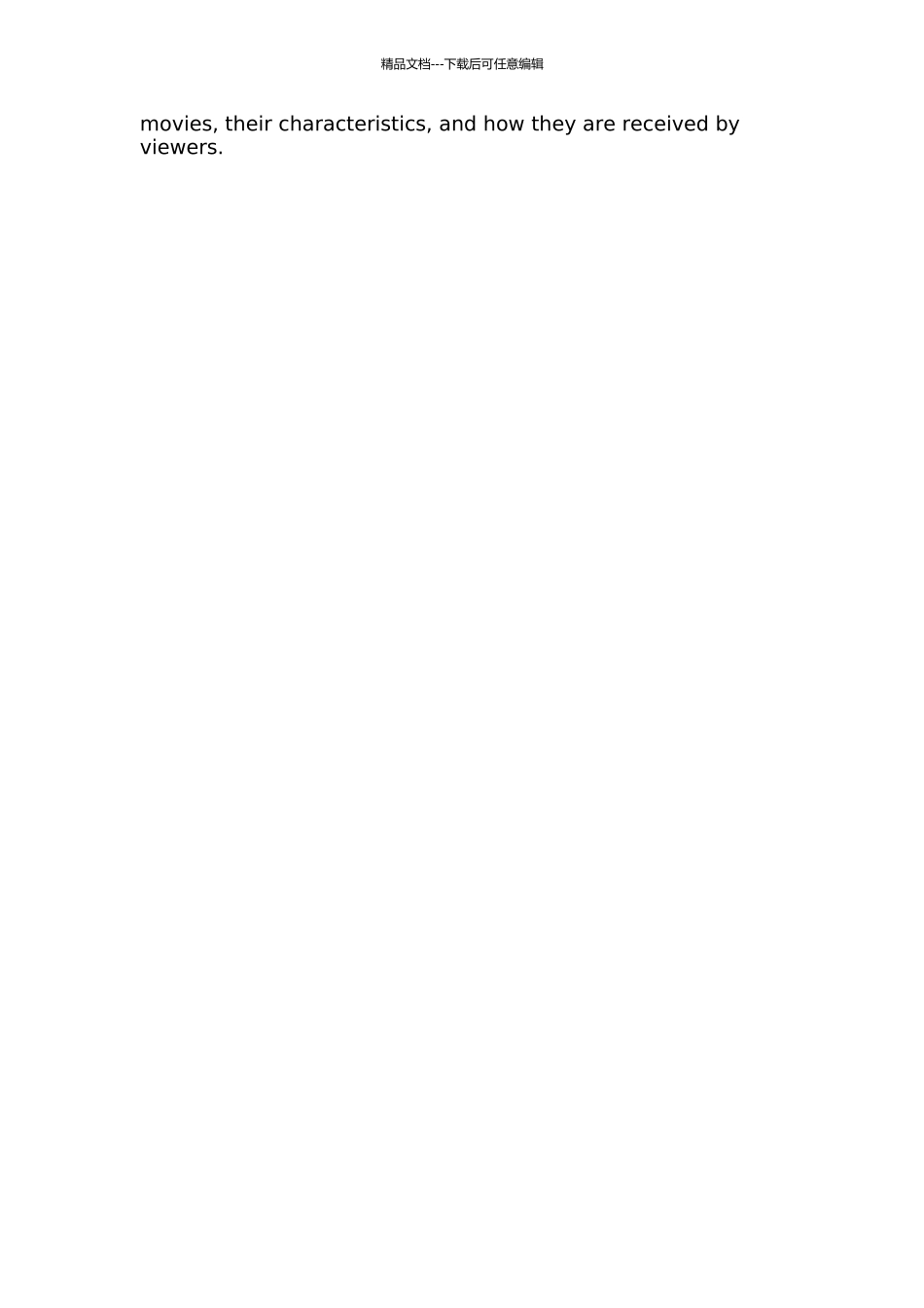 中国微电影的类型考察的开题报告_第2页