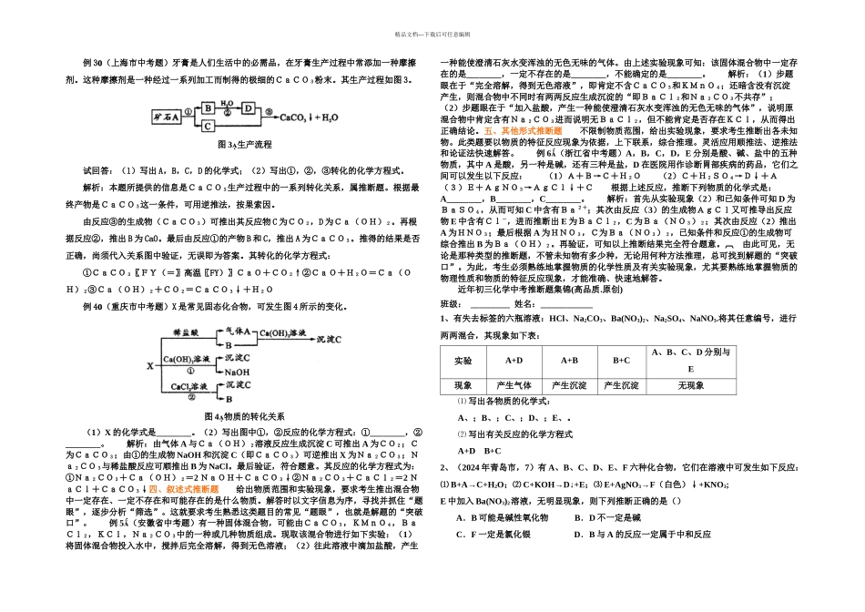 中学化学推断题_第2页