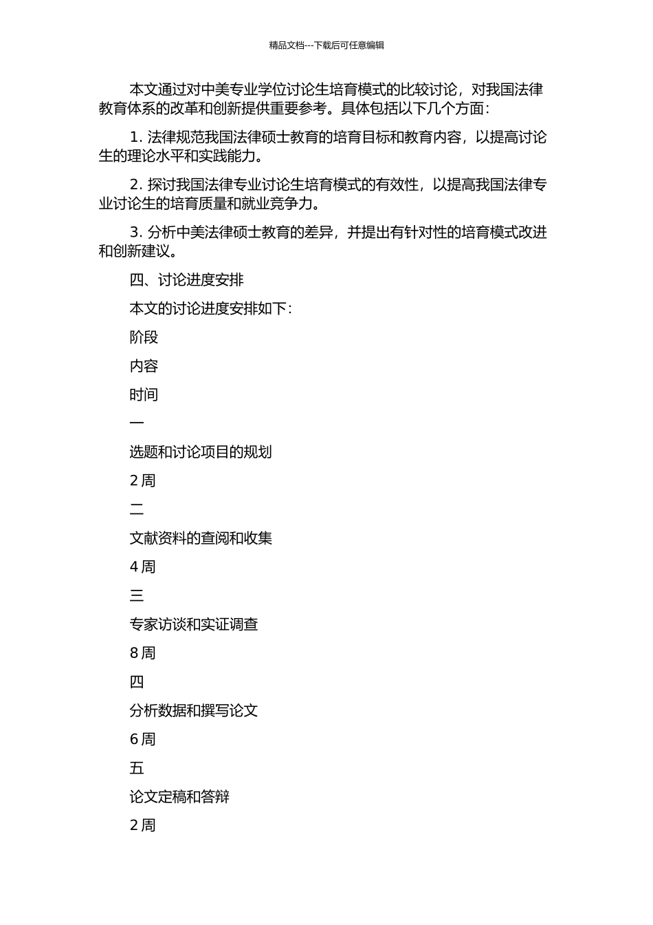 中美专业学位研究生培养模式的比较研究——以法律硕士教育为例的开题报告_第2页