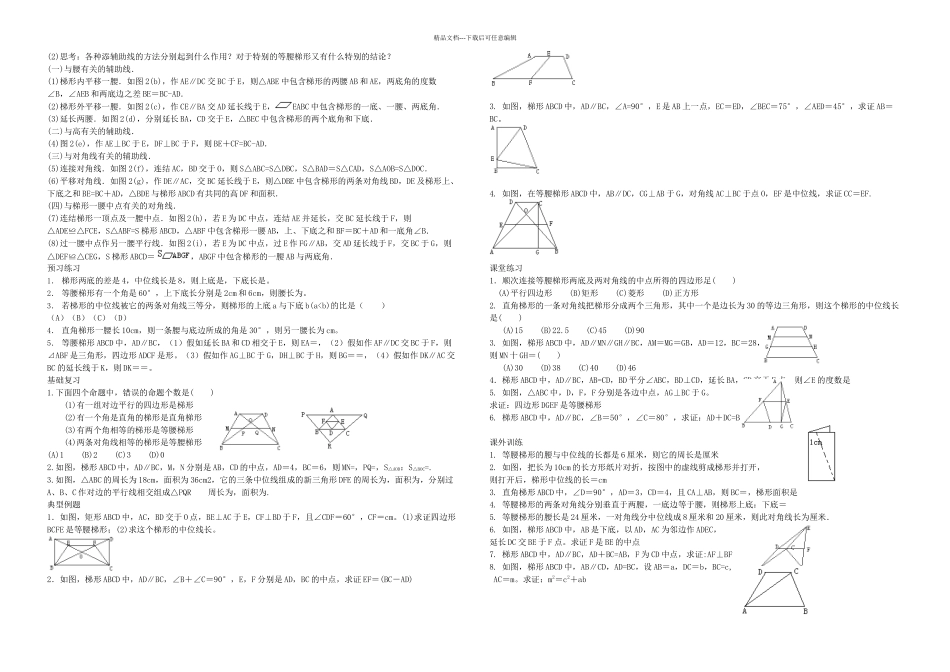 中考一轮复习梯形说课稿_第2页