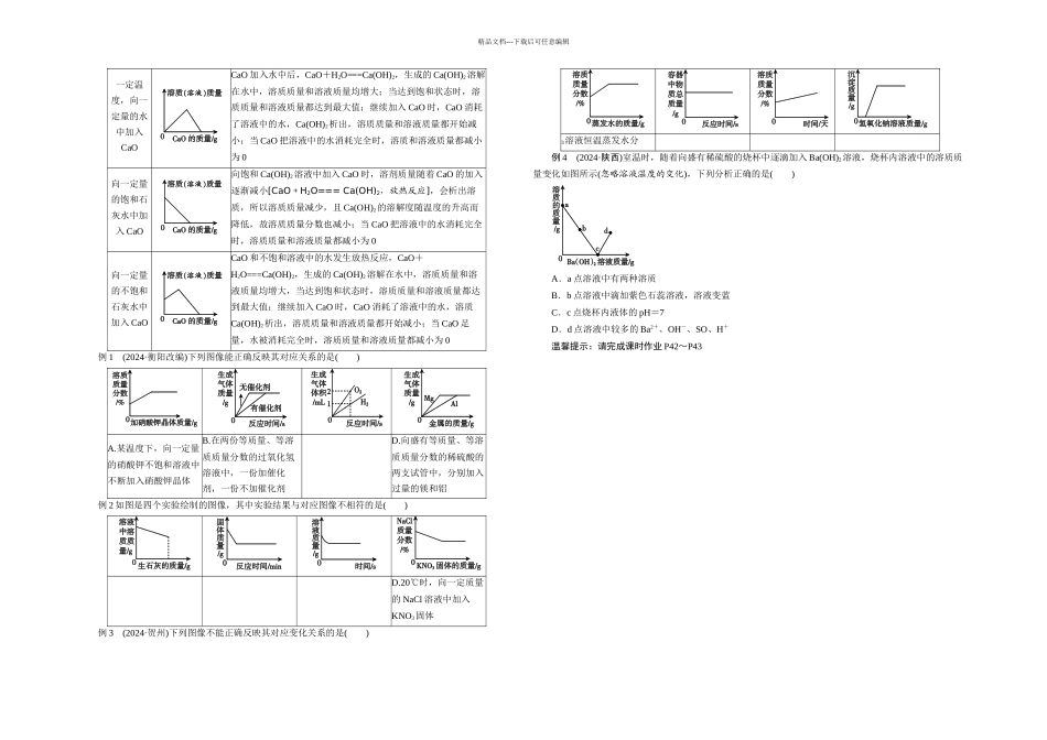 中考化学专题一坐标图像题_第3页