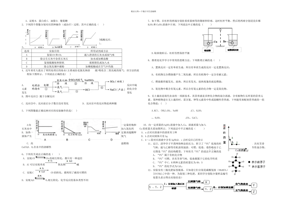 中考化学冲刺_第1页