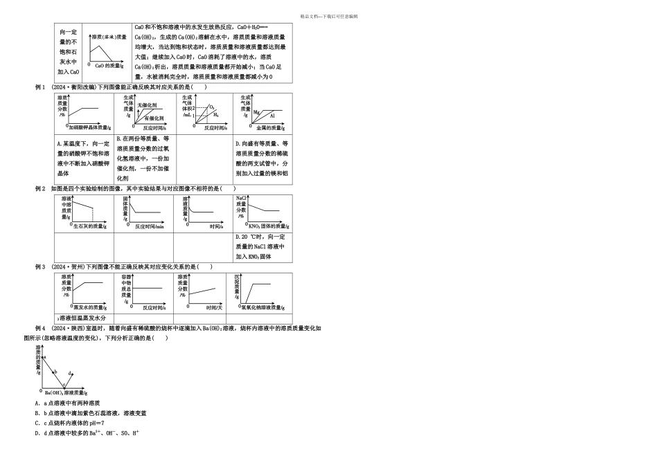 中考化学基础专题突破专题一坐标图像题讲义_第3页