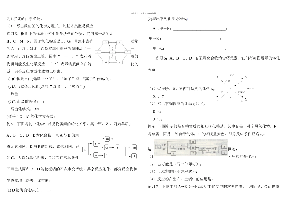 中考化学推断题例题_第2页