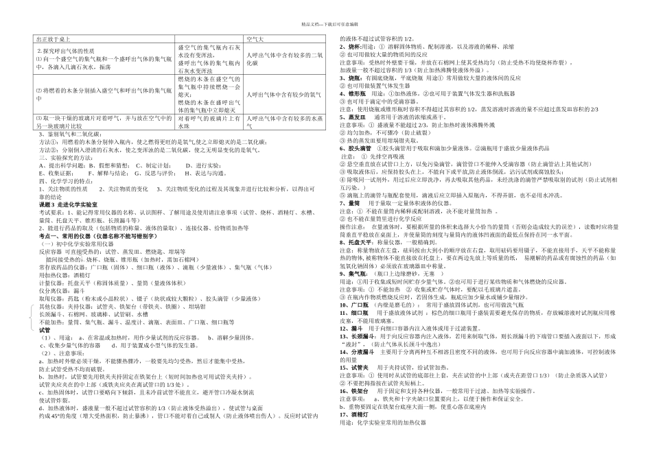 中考化学知识点汇总及初三化学方程式总结及现象_第2页