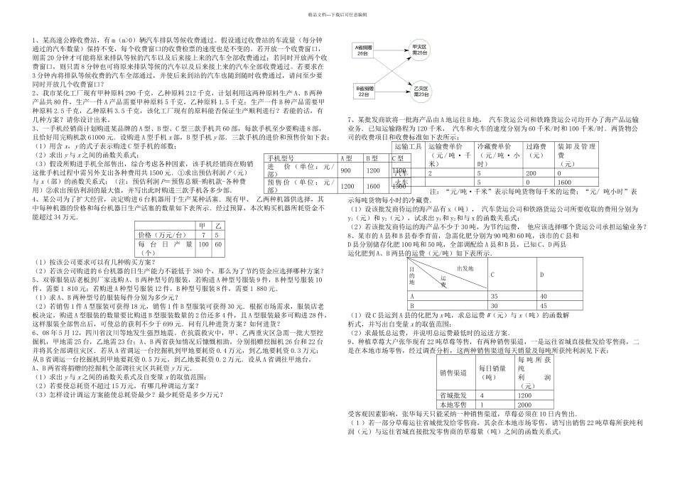 中考数学方案选择应用题含答案_第1页