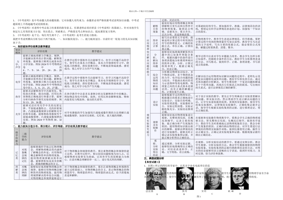 中考物理考纲解读_第1页
