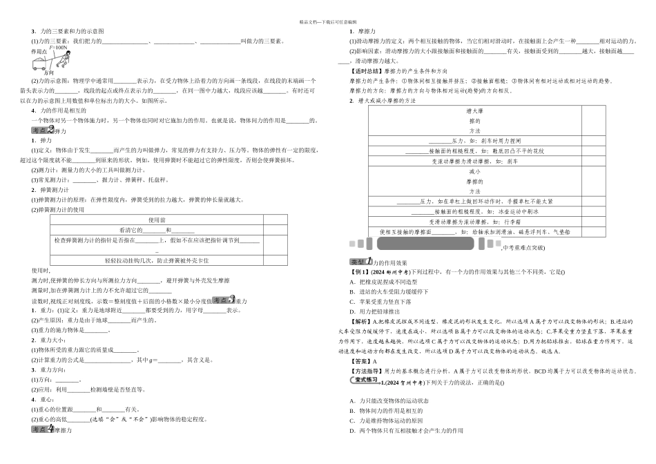 中考王中考命题研究物理熟悉而陌生的力_第2页