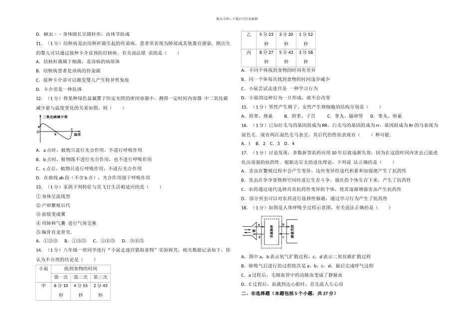 中考生物淄博_第2页