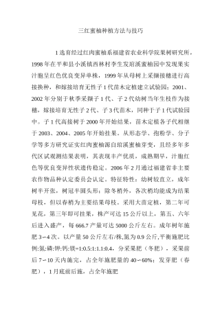 三红蜜柚种植方法与技巧