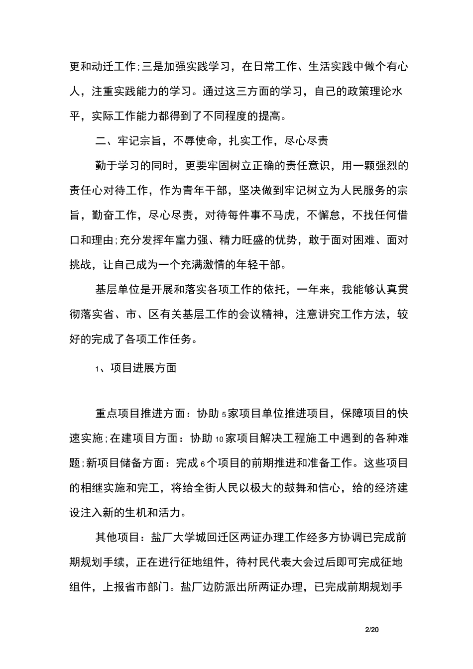年轻干部工作总结_第2页