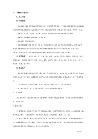 木材面油漆做法