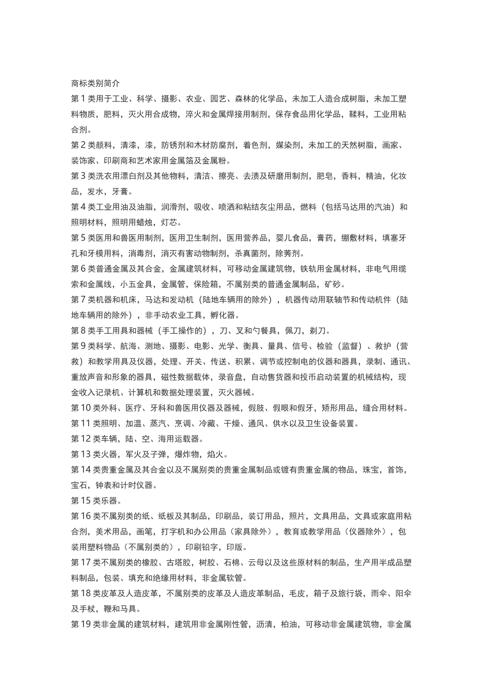 商标类别 简介_第1页
