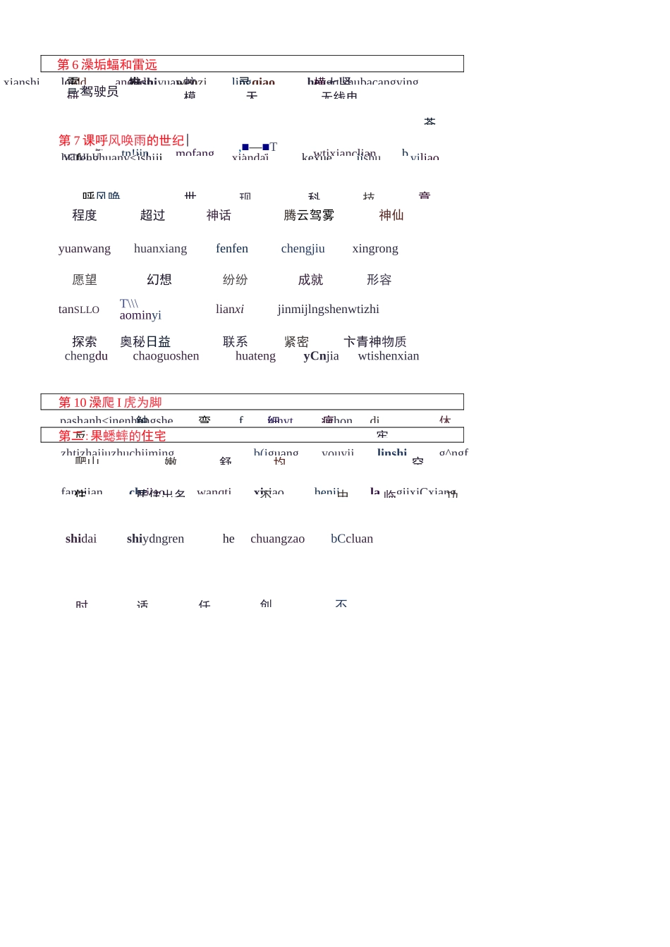 部编四年级语文上册词语表_第2页