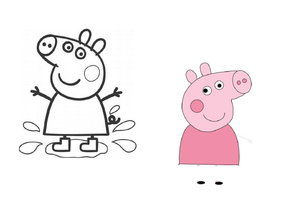 小猪佩奇简笔画大全_第3页
