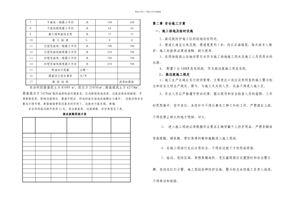 丰彭公路改建工程高边坡施工安全专项方案_第2页