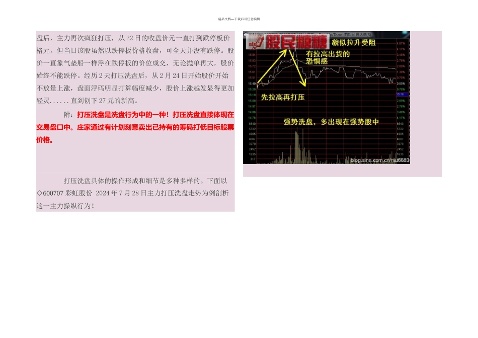 主力洗盘手法详细分析及k线形态_第3页