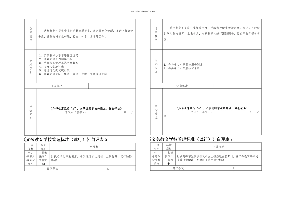 义务教育学校管理标准试行自评表_第3页