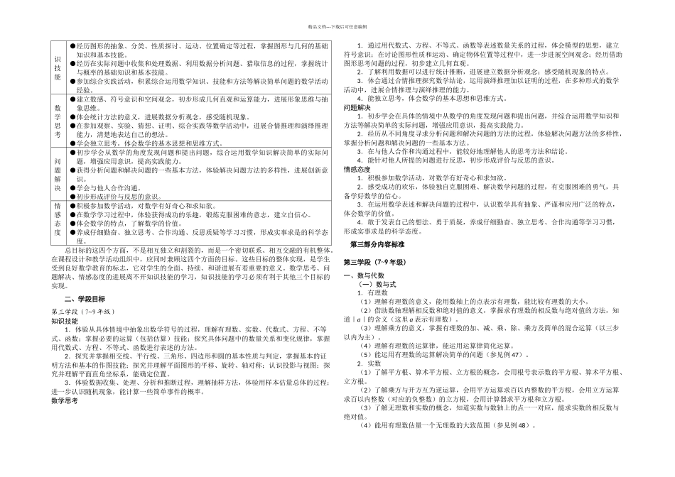 义务教育数学课程标准三学段级_第3页