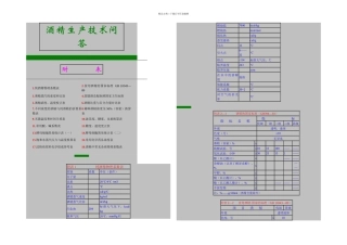 乙醇数含量对照表