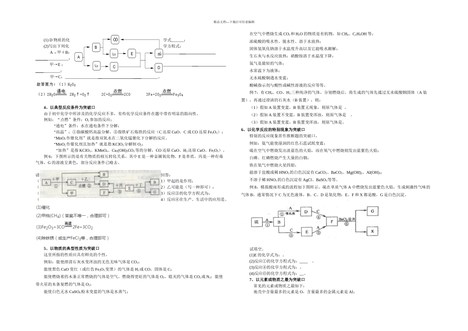 九年级化学物质的推断专题_第2页