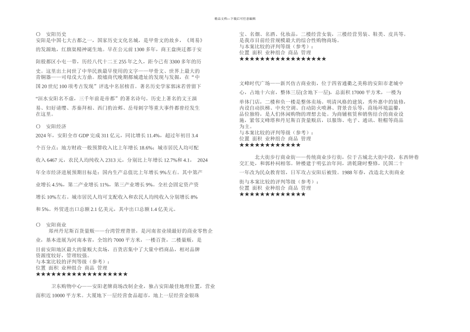 二三线城市某商业地产项目购物广场规划方案_第1页