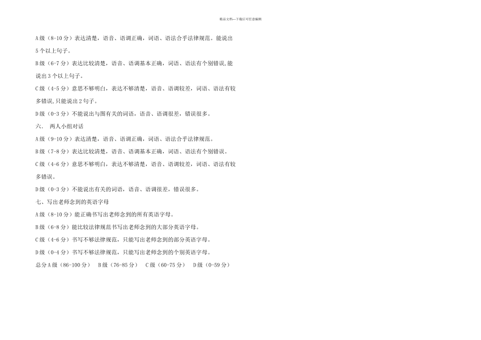 二年级英语口语测试题_第3页