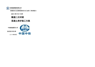 二衬混凝土养护施工方案