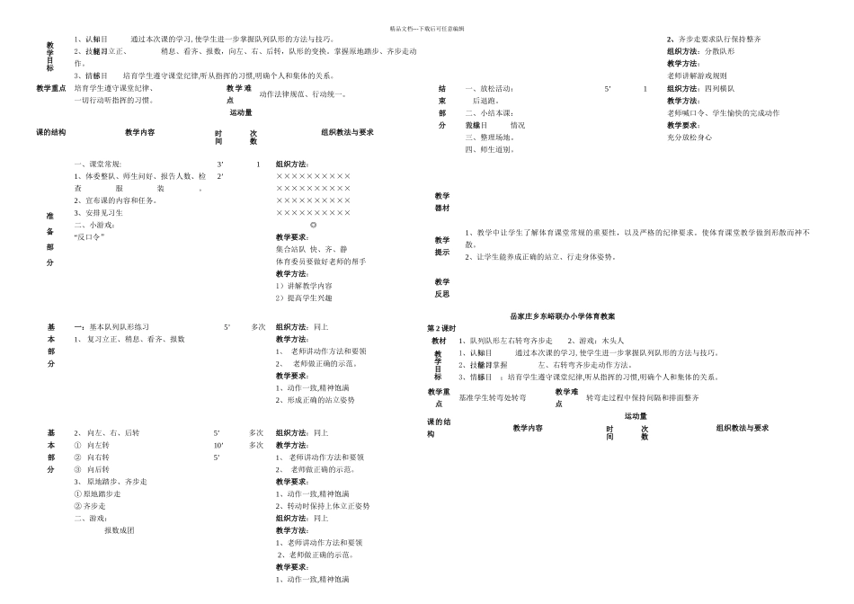 五年级体育与健康课时_第2页