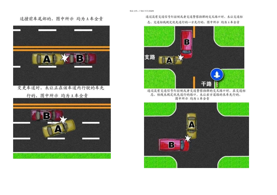 交通事故简单情况责任认定详细图解_第1页
