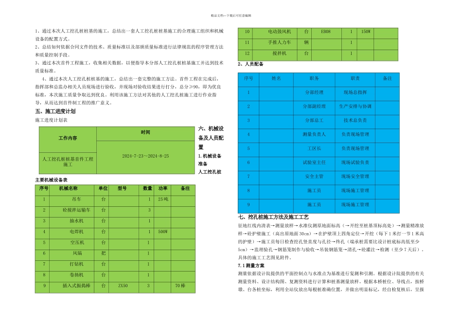 人工挖孔桩桩基首件工程施工技术方案_第3页