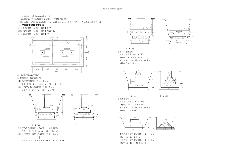 人工挖沟槽工程量计算_第1页