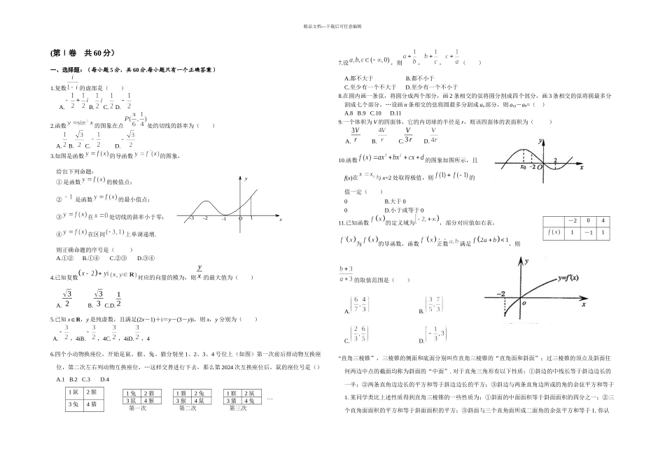 人教A高二数学下学期模块检测试题_第1页