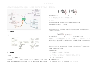 人教七年级数学上册知识点思维导图及总结