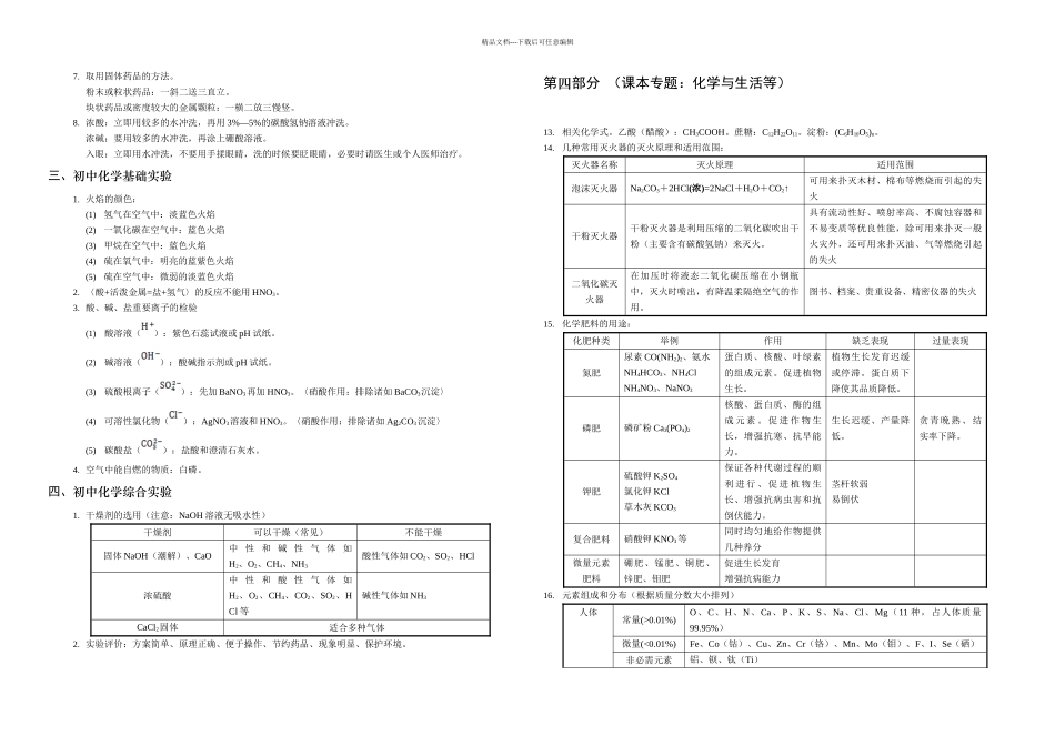 人教化学中考总复习资料_第3页